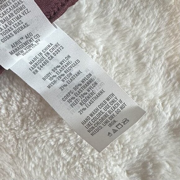 NWT Aerie Maroon Real Power Wireless Push Up Joy Convertible Lace Bra - 34C - Picture 4 of 8